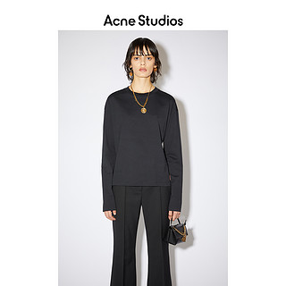 Acne Studios 2021早春新款纯棉百搭黑色长袖T恤上衣潮AL0208-900