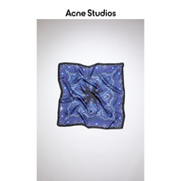 Acne Studios 2021早春新款时尚印花蓝色真丝方巾丝巾 CA0125-838