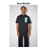 Acne Studios 2021早春新款潮流黑色纯棉短袖印花T恤 BL0249-900