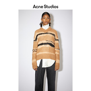 Acne Studios 2021早春新款休闲潮流条纹针织衫v领毛衣A60242-AN2