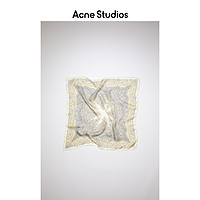 Acne Studios 2021早春新款浅黄色印花真丝丝巾方巾 CA0125-ABT