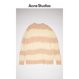 Acne Studios2021春季新款拼色条纹中长款破洞毛衣 A60243-CMH