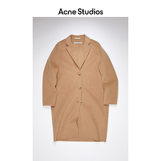 Acne Studios 2021春季新款经典休闲驼色羊毛大衣外套 A90339-AF5
