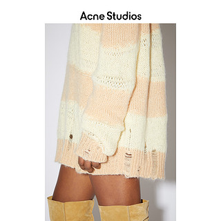 Acne Studios2021春季新款拼色条纹中长款破洞毛衣 A60243-CMH