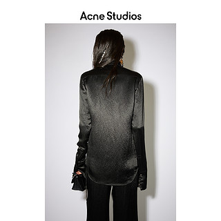 Acne Studios 2021春季新款复古百搭收腰黑色长袖衬衫 AC0344-900