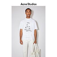 Acne Studios 2021春季新款时尚印花纯棉短袖白色T恤 BL0253-183