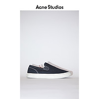 Acne Studios 2021春季新款黑色百搭一脚蹬棉鞋帆布鞋 BD0159-CGL