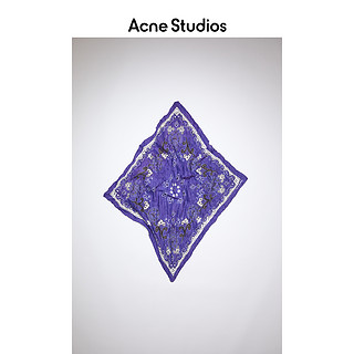 Acne Studios 2021春季新款洋气蓝色涡纹围巾丝巾方巾 CA0121-AF2