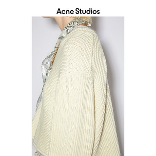 Acne Studios 2021春季新款米色短款V领针织衫毛衣女 A60251-AEB