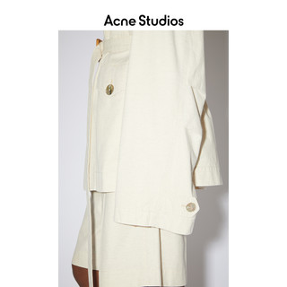 Acne Studios 2021春季新款奶油米色收腰棉质大衣外套 A90347-AEB