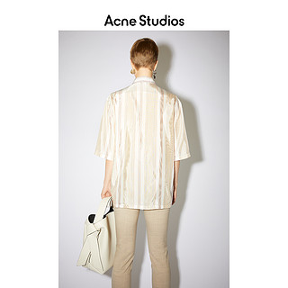 Acne Studios 2021春季新款休闲条纹衬衫女短袖衬衣 AC0343-AI1