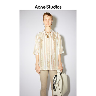 Acne Studios 2021春季新款休闲条纹衬衫女短袖衬衣 AC0343-AI1