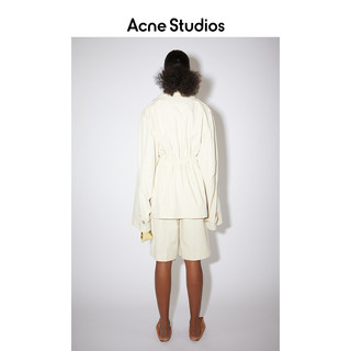 Acne Studios 2021春季新款奶油米色收腰棉质大衣外套 A90347-AEB