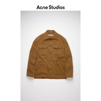 Acne Studios 2021春季新款潮流军绿色棉质衬衫外套男 B90520-BGU