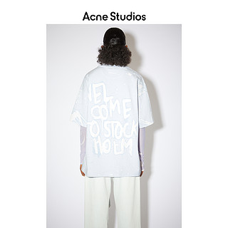 Acne Studios 2021春季浅蓝色宽松潮流印花T恤AL0207-AAV