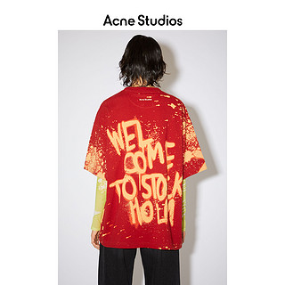 Acne Studios 2021春季红色宽松个性印花T恤女AL0207-ACI