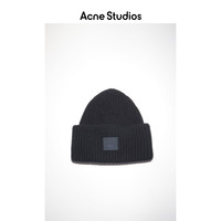Acne Studios Face2021春季新款黑色笑脸针织毛线帽潮 C40135-900