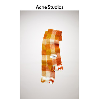 Acne Studios 新款洋气时尚保暖百搭橙色格子围巾披肩 CA0084-CNF