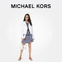 MK 经典白色机车夹克外套女装 Michael Kors