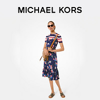 MK 2020新款印花吊带荷叶边连衣裙女装 Michael Kors