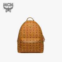 MCM STARK 侧边铆钉经典印花中号双肩包