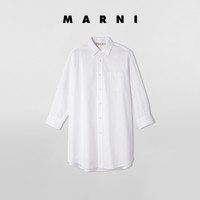 MARNI早秋系列2020新款女士白色中长款长袖衬衫