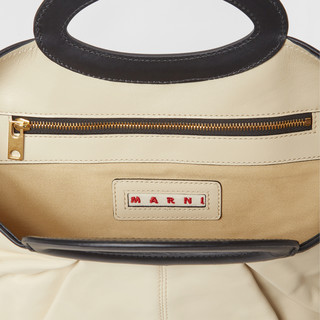 Marni2021新款早春小号米色BALLOON小牛皮包