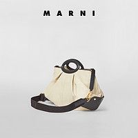 Marni2021新款早春小号米色BALLOON小牛皮包