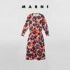 Marni2021新款早春系列抽象动物印花连衣裙