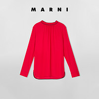 Marni2021新款早春系列女士圆领缎布衬衫