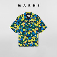 Marni2021早春新款男士印花纯棉短袖衬衫