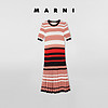 Marni2021新款早春系列女士拼色条纹连衣裙