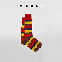 Marni2021新款早春系列条纹拼接女袜