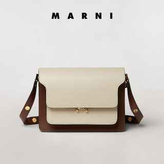 商品marni经典系列trunk女士中号拼色斜挎包风琴包