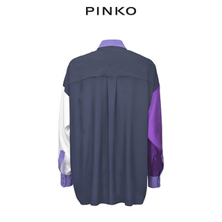 PINKO女装拼接撞色蚕丝衬衫上衣 1B13G46940