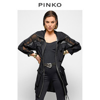 PINKO春夏女装马罗坎斜纹夹克风衣外套 1B13J87479