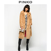 PINKO 女装长款环保皮草翻领大衣外套1G14BSY5ND