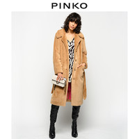 PINKO 女装长款环保皮草翻领大衣外套1G14BSY5ND