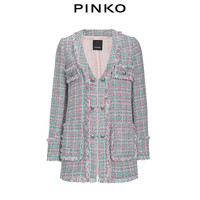 PINKO 女装粗花呢流苏中长款外套1G14W87943