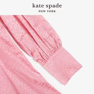 kate spade ks 长款灯笼袖经典提花迷你连衣裙