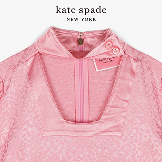 kate spade ks 长款灯笼袖经典提花迷你连衣裙