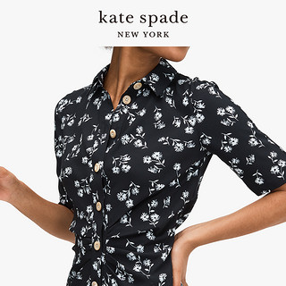 kate spade ks mainline 女士蒲公英印花衬衫裙纽扣连衣裙