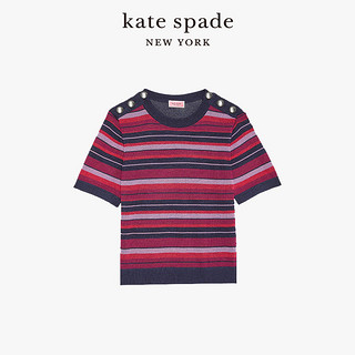 kate spade ks 女士幻彩针织条纹休闲时髦优雅上衣针织衫