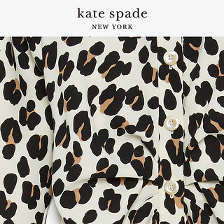 kate spade ks 女士豹纹衬衫裙连衣长裙休闲简约优雅