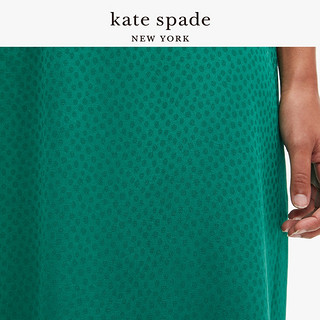 kate spade ks 女士高腰收腰提花文艺流畅褶皱设计连衣裙