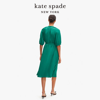 kate spade ks 女士高腰收腰提花文艺流畅褶皱设计连衣裙