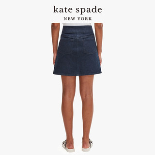 kate spade ks 女士经典牛仔小A版迷你裙时尚纽扣半身裙短裙