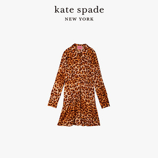 kate spade ks 女士轻盈时尚豹纹衬衫裙