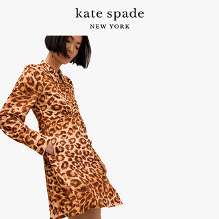 kate spade ks 女士轻盈时尚豹纹衬衫裙