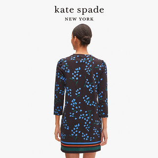 kate spade ks 女士拼色休闲简洁海风花卉时尚直筒连衣裙